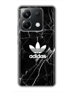 Чохол для Xiaomi POCO X6 5G з картинкою «Білий мармур Adidas»