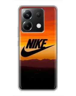 Чехол для Xiaomi POCO X6 5G с картинкой «Nike — вечерний горизонт»