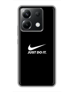 Чехол для Xiaomi POCO X6 5G с картинкой «Минимализм от Nike»