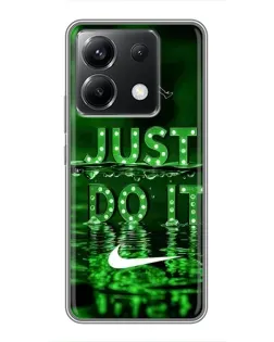 Чехол для Xiaomi POCO X6 5G с картинкой «Зеленый неоновый Nike»