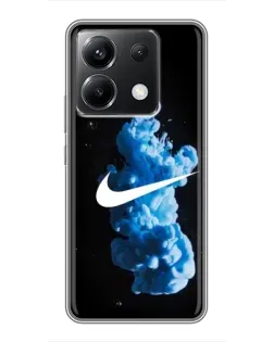 Чехол для Xiaomi POCO X6 5G с картинкой «Nike и синий дым»