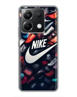 Чехол для Xiaomi POCO X6 5G с картинкой «Коллекция кроссовок Nike»