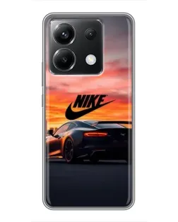 Чехол для Xiaomi POCO X6 5G с картинкой «Nike и суперкар»