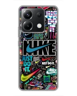 Чехол для Xiaomi POCO X6 5G с картинкой «Яркий коллаж Nike»