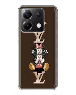 Чехол для Xiaomi POCO X6 5G с картинкой «LV и Микки Маус»