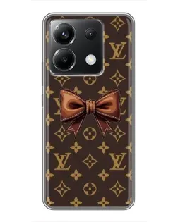 Чехол для Xiaomi POCO X6 5G с картинкой «LV с бантом»