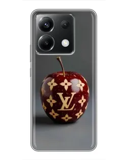 Чехол для Xiaomi POCO X6 5G с картинкой «Красное яблоко LV»