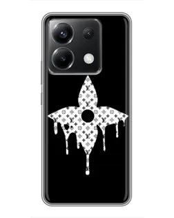 Чехол для Xiaomi POCO X6 5G с картинкой «Цветочная монограмма»