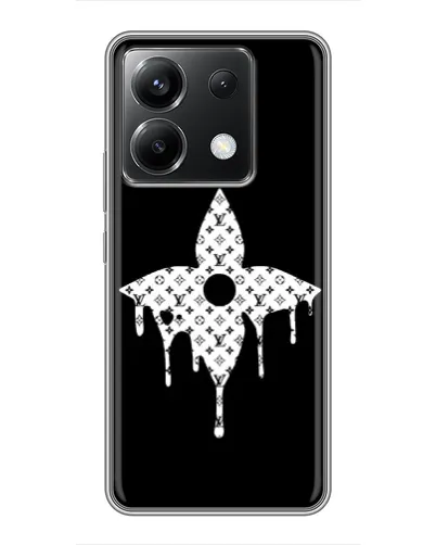 Чехол для Xiaomi POCO X6 5G с картинкой «Цветочная монограмма»