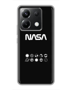 Чохол для Xiaomi POCO X6 5G з картинкою «NASA — технічний принт»