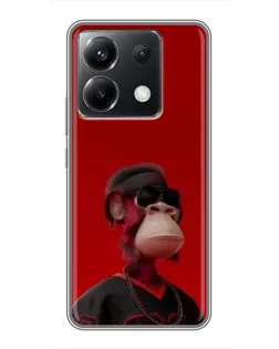 Чохол для Xiaomi POCO X6 5G з картинкою «Bored Ape в червоному» Чохол для Xiaomi POCO X6 5G з картинкою «Bored Ape в червоному»