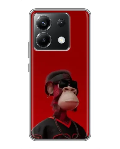 Чохол для Xiaomi POCO X6 5G з картинкою «Bored Ape в червоному» Чохол для Xiaomi POCO X6 5G з картинкою «Bored Ape в червоному»