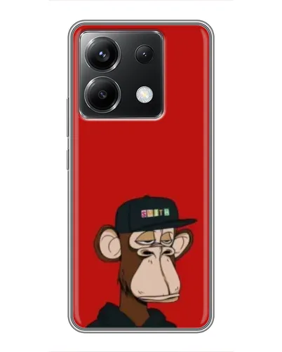 Чохол для Xiaomi POCO X6 5G з картинкою «Bored Ape — червоний фон» Чохол для Xiaomi POCO X6 5G з картинкою «Bored Ape — червоний фон»