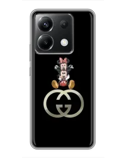 Чохол для Xiaomi POCO X6 5G з картинкою «Мінні Маус на лого»