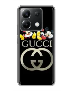 Чохол для Xiaomi POCO X6 5G з картинкою «Gucci — герої Disney»