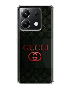 Чохол для Xiaomi POCO X6 5G з картинкою «Gucci — стьобаний чорний»