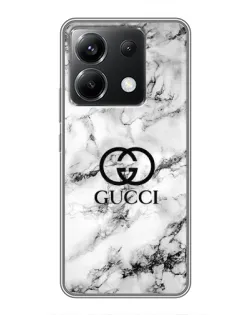 Чохол для Xiaomi POCO X6 5G з картинкою «Gucci — мармуровий шик»