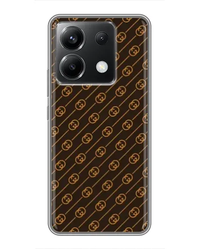 Чохол для Xiaomi POCO X6 5G з картинкою «Gucci — золоті діагоналі»