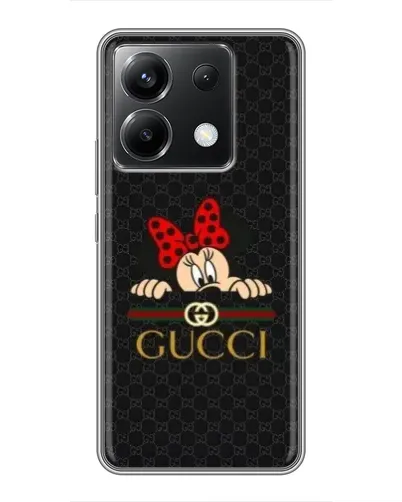 Чохол для Xiaomi POCO X6 5G з картинкою «Мінні Маус Gucci — чорний»