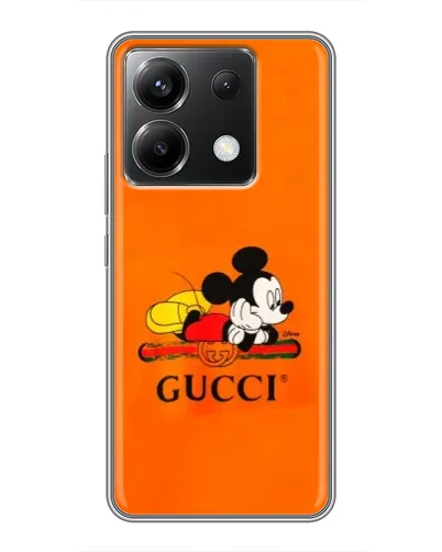 Чохол для Xiaomi POCO X6 5G з картинкою «Міккі Маус Gucci — помаранч»