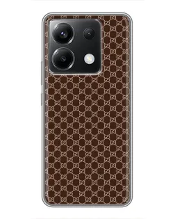 Чохол для Xiaomi POCO X6 5G з картинкою «Gucci — шоколадна сітка»