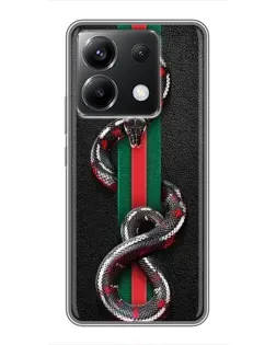 Чохол для Xiaomi POCO X6 5G з картинкою «Gucci — змія на смузі»