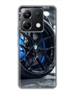 Чохол для Xiaomi POCO X6 5G з картинкою «Колесо BMW зблизька»
