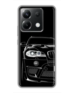 Чохол для Xiaomi POCO X6 5G з картинкою «Темний силует BMW»