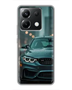 Чохол для Xiaomi POCO X6 5G з картинкою «BMW у вогнях міста»