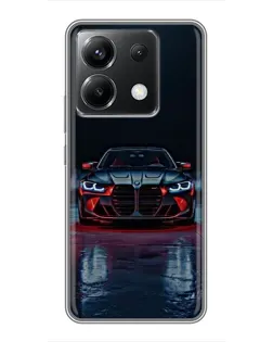Чохол для Xiaomi POCO X6 5G з картинкою «BMW на мокрій дорозі»
