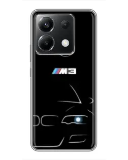 Чохол для Xiaomi POCO X6 5G з картинкою «Мінімалістичний принт BMW M3»