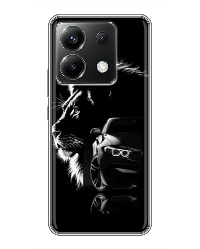 Чохол для Xiaomi POCO X6 5G з картинкою «BMW та лев» Чохол для Xiaomi POCO X6 5G з картинкою «BMW та лев»