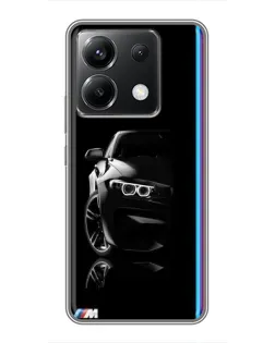 Чохол для Xiaomi POCO X6 5G з картинкою «Силует BMW в темряві»