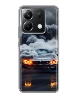 Чохол для Xiaomi POCO X6 5G з картинкою «BMW у диму»