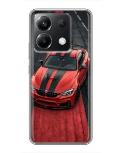 Чохол для Xiaomi POCO X6 5G з картинкою «BMW на червоній доріжці»