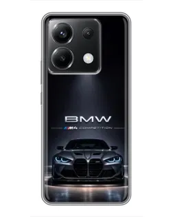 Чехол для Xiaomi POCO X6 5G с картинкой «BMW сквозь ночной город» Чехол для Xiaomi POCO X6 5G с картинкой «BMW сквозь ночной город»