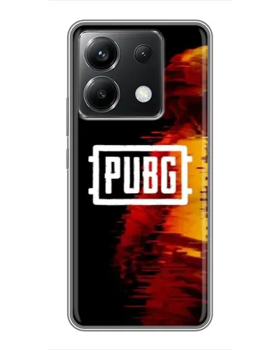 Чехол для Xiaomi POCO X6 5G с картинкой «Яркий логотип PUBG»