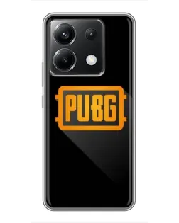 Чохол для Xiaomi POCO X6 5G з картинкою «PUBG — рамка лого»