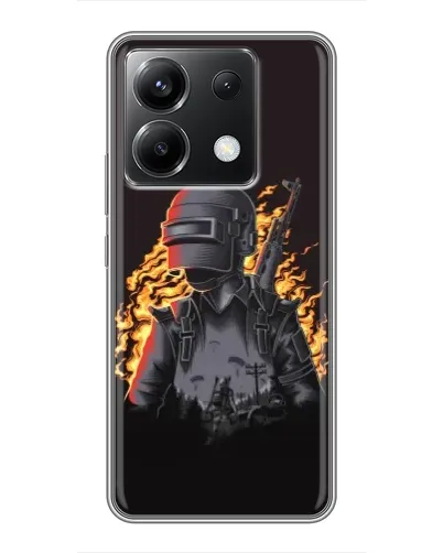 Чохол для Xiaomi POCO X6 5G з картинкою «PUBG — вогняний силует» Чохол для Xiaomi POCO X6 5G з картинкою «PUBG — вогняний силует»