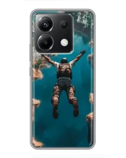 Чохол для Xiaomi POCO X6 5G з картинкою «PUBG — вільне падіння»