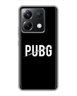 Чохол для Xiaomi POCO X6 5G з картинкою «PUBG — білий логотип»