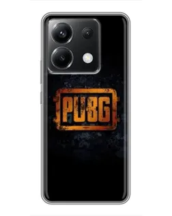 Чохол для Xiaomi POCO X6 5G з картинкою «PUBG — золотий логотип»