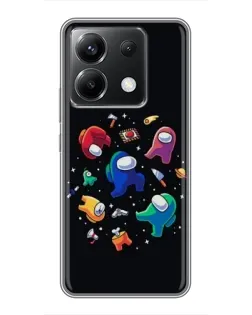 Чохол для Xiaomi POCO X6 5G з картинкою «Among Us космос»