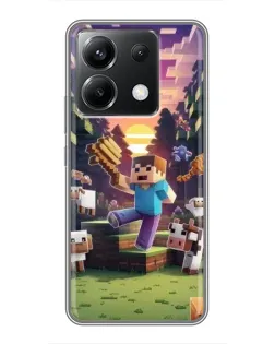 Чохол для Xiaomi POCO X6 5G з картинкою «Стів на фермі» Чохол для Xiaomi POCO X6 5G з картинкою «Стів на фермі»