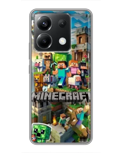 Чохол для Xiaomi POCO X6 5G з картинкою «Замок Minecraft»