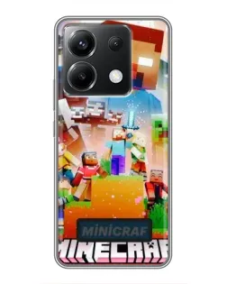 Чохол для Xiaomi POCO X6 5G з картинкою «Minecraft герої гри» Чохол для Xiaomi POCO X6 5G з картинкою «Minecraft герої гри»