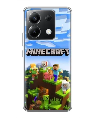 Чохол для Xiaomi POCO X6 5G з картинкою «Minecraft класичний світ»