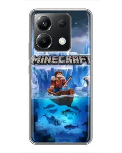 Чохол для Xiaomi POCO X6 5G з картинкою «Minecraft льодянийсвіт»