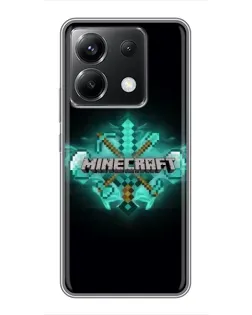 Чохол для Xiaomi POCO X6 5G з картинкою «Minecraft Diamond лого»