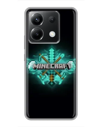 Чохол для Xiaomi POCO X6 5G з картинкою «Minecraft Diamond лого»